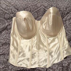 Elegant Ivory Satin Bustier